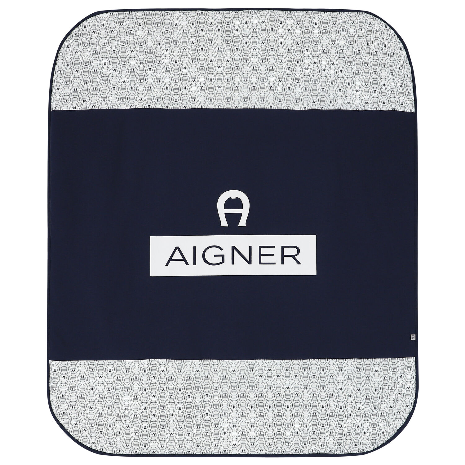 بطانية أولاد بالشعار باللون الكحلي والأبيض, 2, hi-res